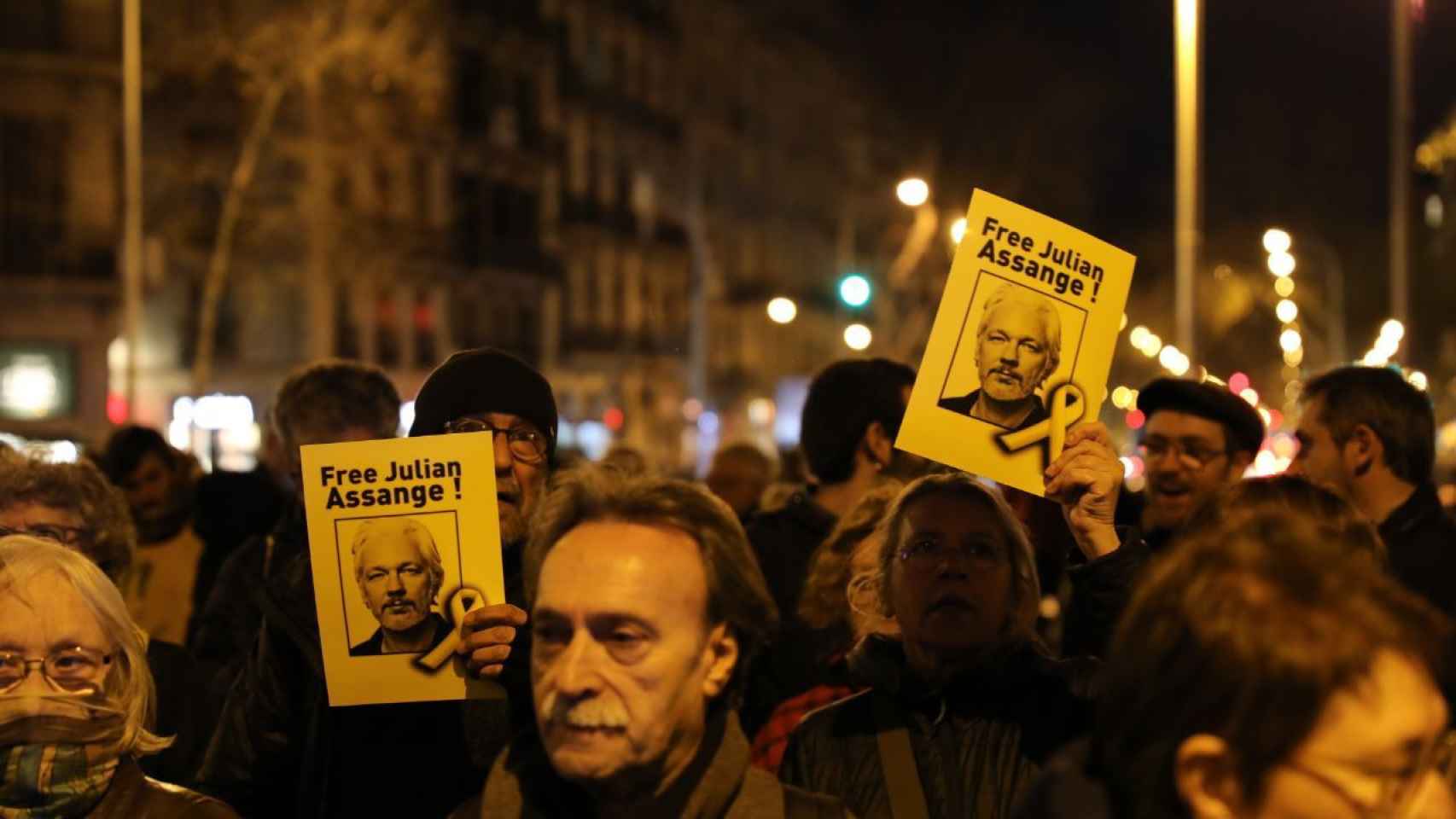 Manifestación a favor de Julian Assange en Barcelona / ASSEMBLEA NACIONAL CATALANA
