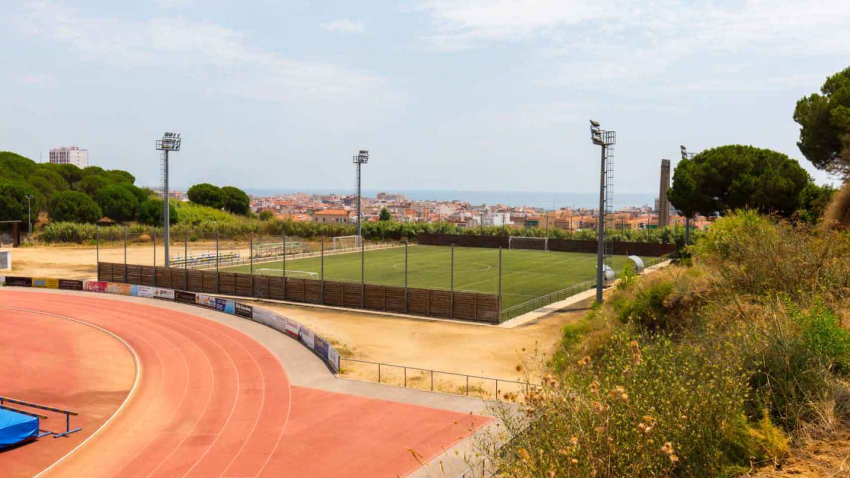 Zona deportiva de Calella, ubicación donde tuvo lugar la agresión sexual