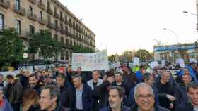 Manifestación de empleados de Nissan esta tarde en Barcelona /  @ocrevolucion