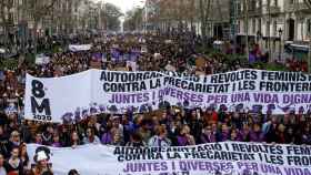Manifestación del 8-M en Barcelona este 2020 / EFE