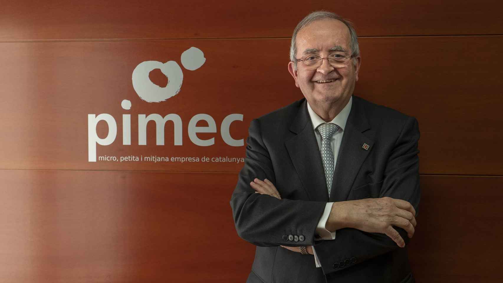 Josep González, presidente de Pimec, posa en la sede de la patronal tras una entrevista con Metrópoli Abierta / LENA PRIETO
