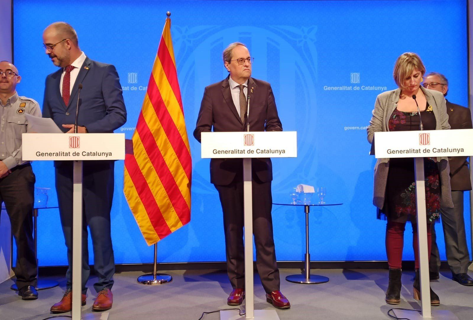Quim Torra, Miquel Buch y Alba Vergés en la Generalitat de Catalunya / EP