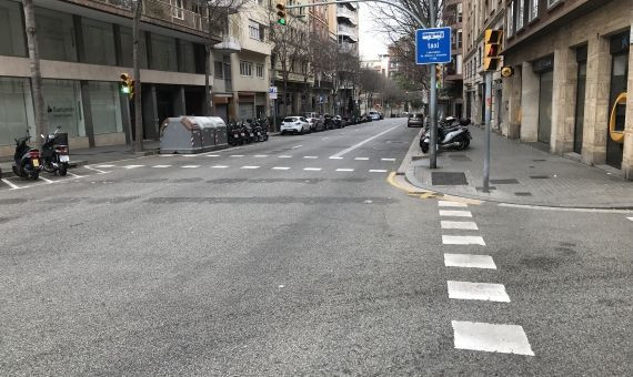 La calle Muntaner de Barcelona en una imagen de archivo