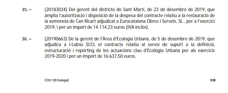 Resolución de la aprobación del contrato del Ayuntamiento a I-Labso / SCCL AJ. DE BARCELONA
