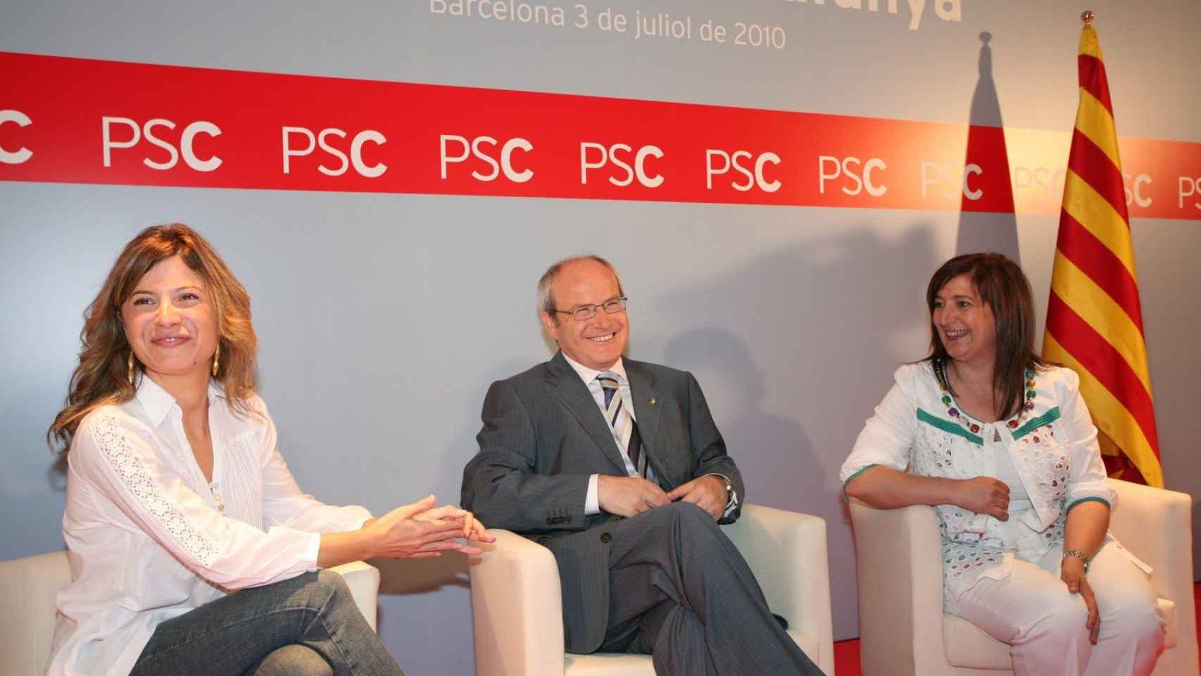 Imma Moraleda (derecha) con el expresidente de la Generalitat, José Montilla, y la exministra Bibiana Aído / BLOG IMMA MORALEDA