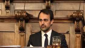 Óscar Ramírez, concejal del PP, en un pleno del Ayuntamiento de Barcelona / CEDIDA