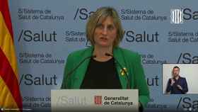 La Consellera de Salut, Alba Vergés, explicando que la Generalitat atenderá a pacientes del coronavirus en la Fira de Barcelona / GENERALITAT