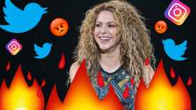 Collage de Shakira y las redes ardiendo en contra de sus declaraciones sobre el confinamiento / BMAGAZINE