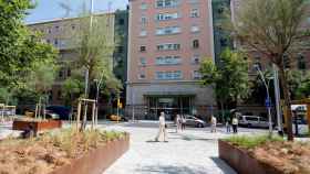Vista frontal del Hospital Clínic de Barcelona
