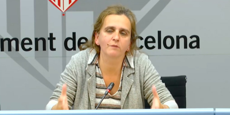 La concejal de Salud del Ayuntamiento de Barcelona, Gemma Tarafa, en la rueda de prensa de este jueves / BETEVÉ