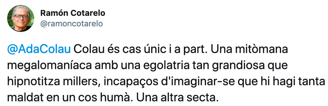 Tuit de Ramón Cotarelo 