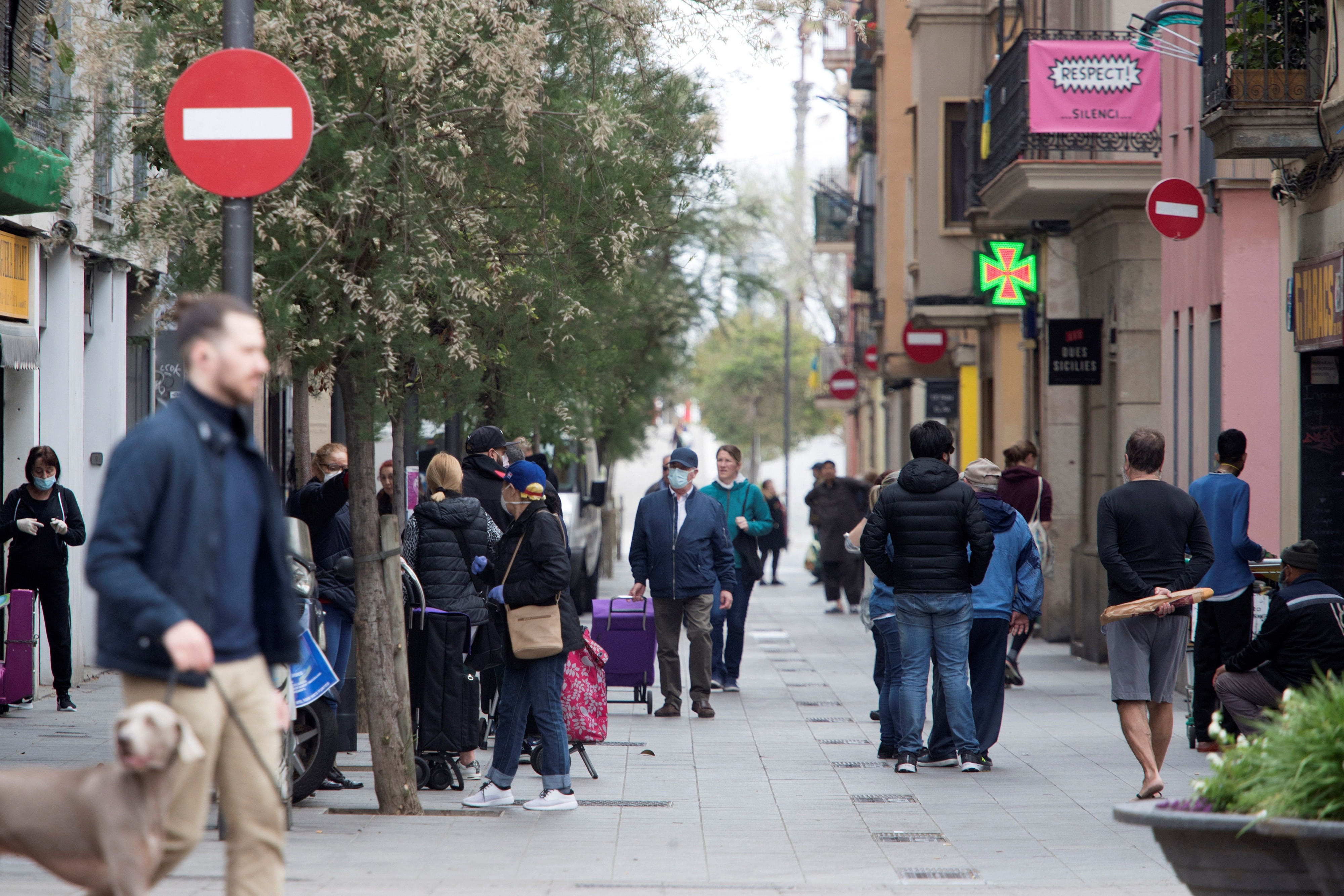 Aspecto del barrio de la Barceloneta este sábado / EFE - MARTA PÉREZ
