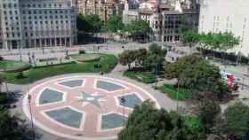 Vista de la plaza Catalunya desde el aire / MOSSOS D'ESQUADRA