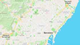 Mapa de Barcelona de la aplicación 1km geomatico