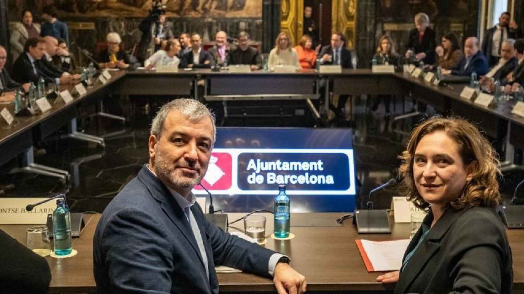 Jaume Collboni y Ada Colau, en un acto en el Ayuntamiento / EUROPA PRESS