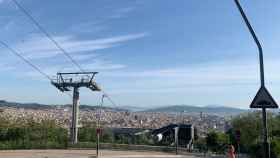 Teleférico de Montjuïc parado durante la crisis sanitaria