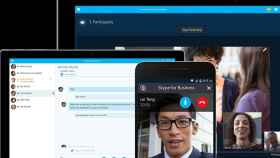 Múltiples pantallas de la plataforma de mensajería Skype