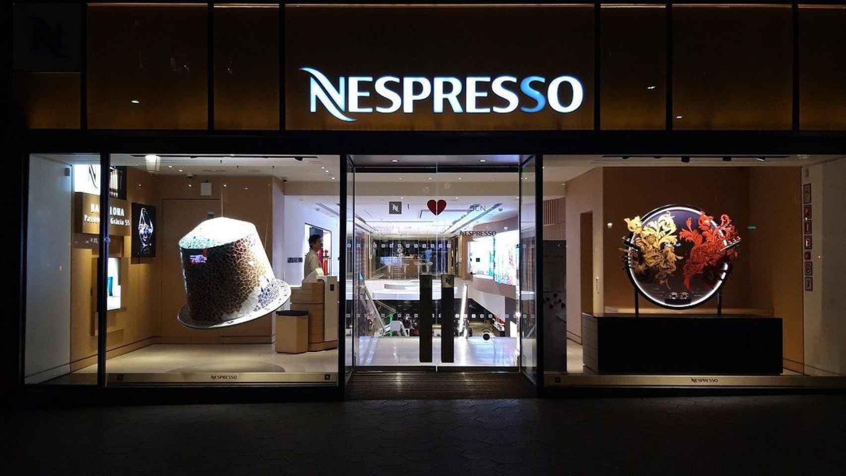 Exterior de una tienda de Nespresso en Barcelona