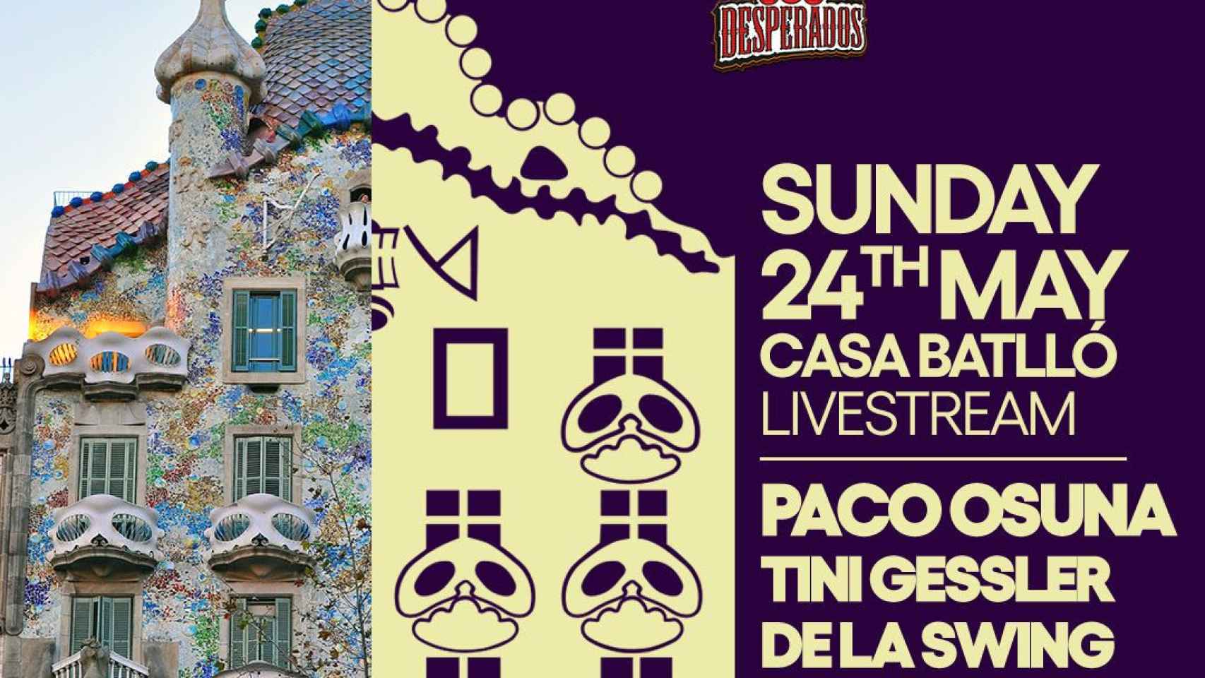 Cartel del festival entre la Casa Batlló y Elrow