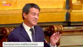 Valls, en el pleno, durante su intervención / BETEVÉ