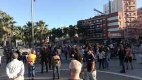 Protesta independentistas en la avenida Meridiana / CUP