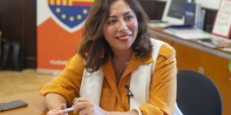 Luz Guilarte, presidenta de Ciutadans, en el Ayuntamiento de Barcelona