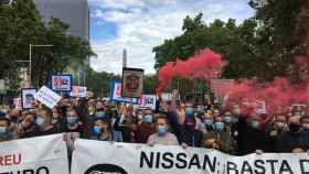 Concentración de los trabajadores de Nissan en Barcelona / EUROPA PRESS