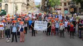 Vecinos y comerciantes protestan contra el cierre de Via Laietana / BARNA CENTRE