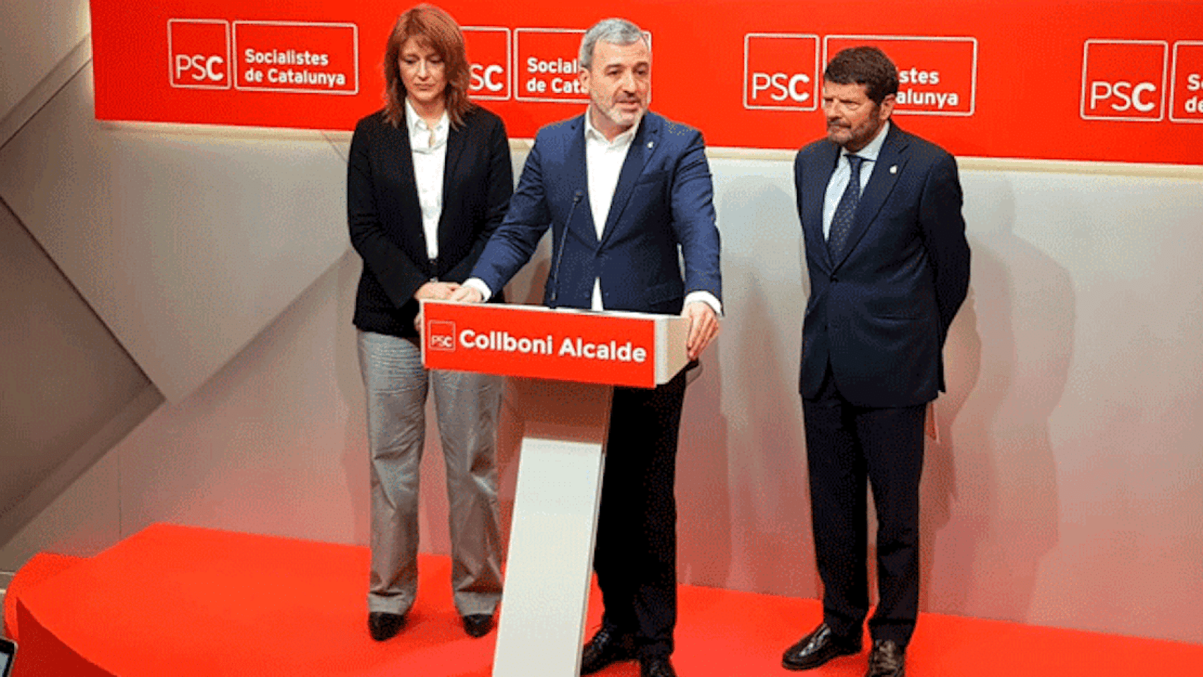 Jaume Collboni con Albert Batlle y Laia Bonet / CG