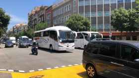 Protesta de autocares en Barcelona / EUROPA PRESS