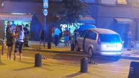 El coche utilizado en el intento de atropello de Sant Andreu / TWITTER KIT RADIO INTERNACIONAL