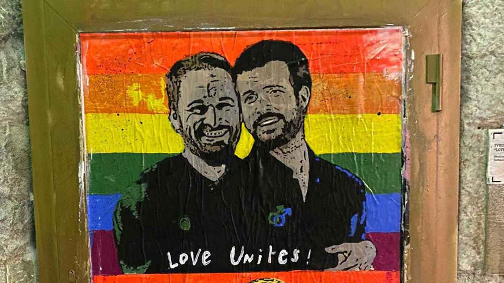 Santiago Abascal y Pablo Casado en el grafiti del orgullo gay del artista urbano Tvboy / TVBOY vía Instagram