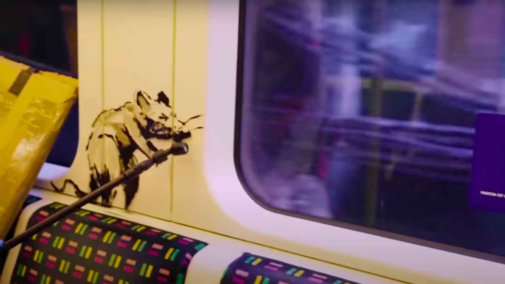 Captura de pantalla del vídeo del artista Banksy llenando de ratas el metro de Londres / BANKSY