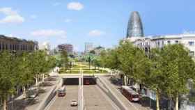 Simulación del futuro túnel de Glòries, una obra de Barcelona recortada / AYUNTAMIENTO DE BARCELONA