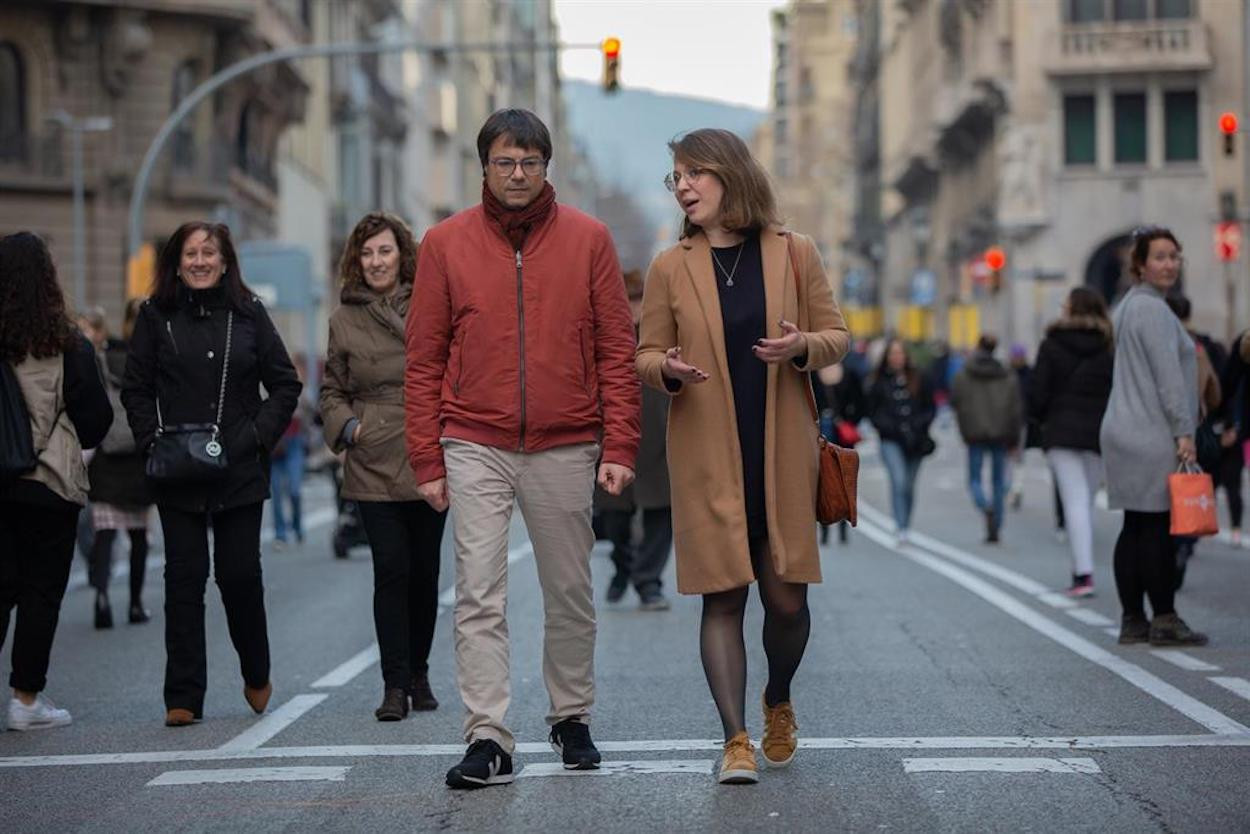 La ex teniente de alcalde de Urbanismo del Ayuntamiento de Barcelona, Janet Sanz, y el ex arquitecto jefe del Ayuntamiento, Xavier Matilla / EP
