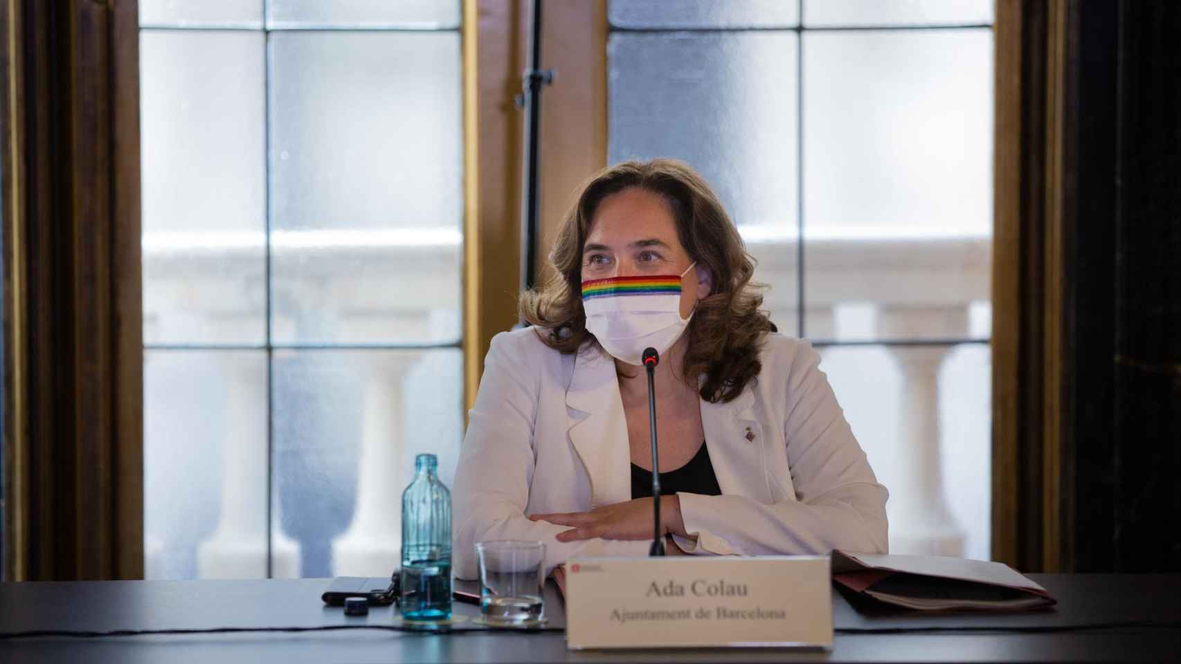 La alcaldesa de Barcelona, Ada Colau, en una conferencia de prensa / Europa Press