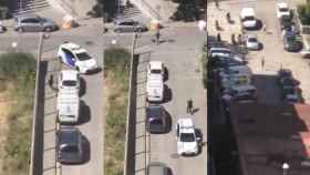 Fotogramas de la persecución de agentes de la Urbana de Badalona para frutar el robo de una moto / CG