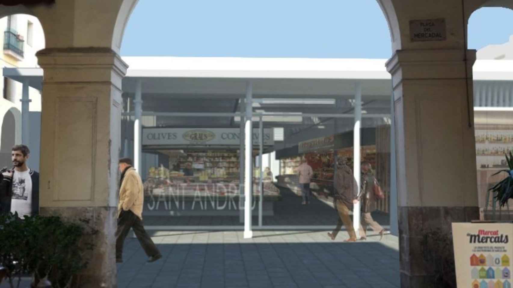 Imagen virtual del futuro mercado de Sant Andreu / AYUNTAMIENTO DE BARCELONA