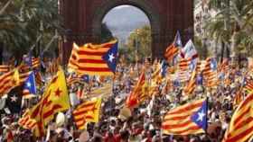 Un acto masivo de la Diada en Barcelona