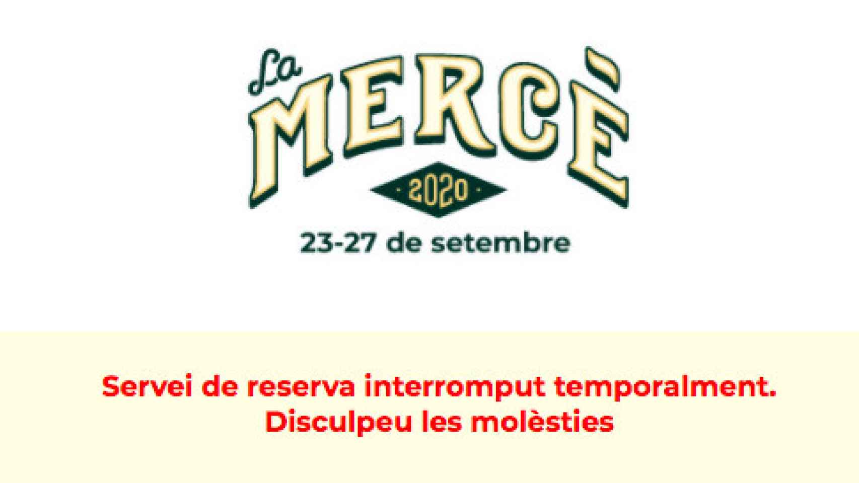 Página web para comprar las entradas de La Mercè