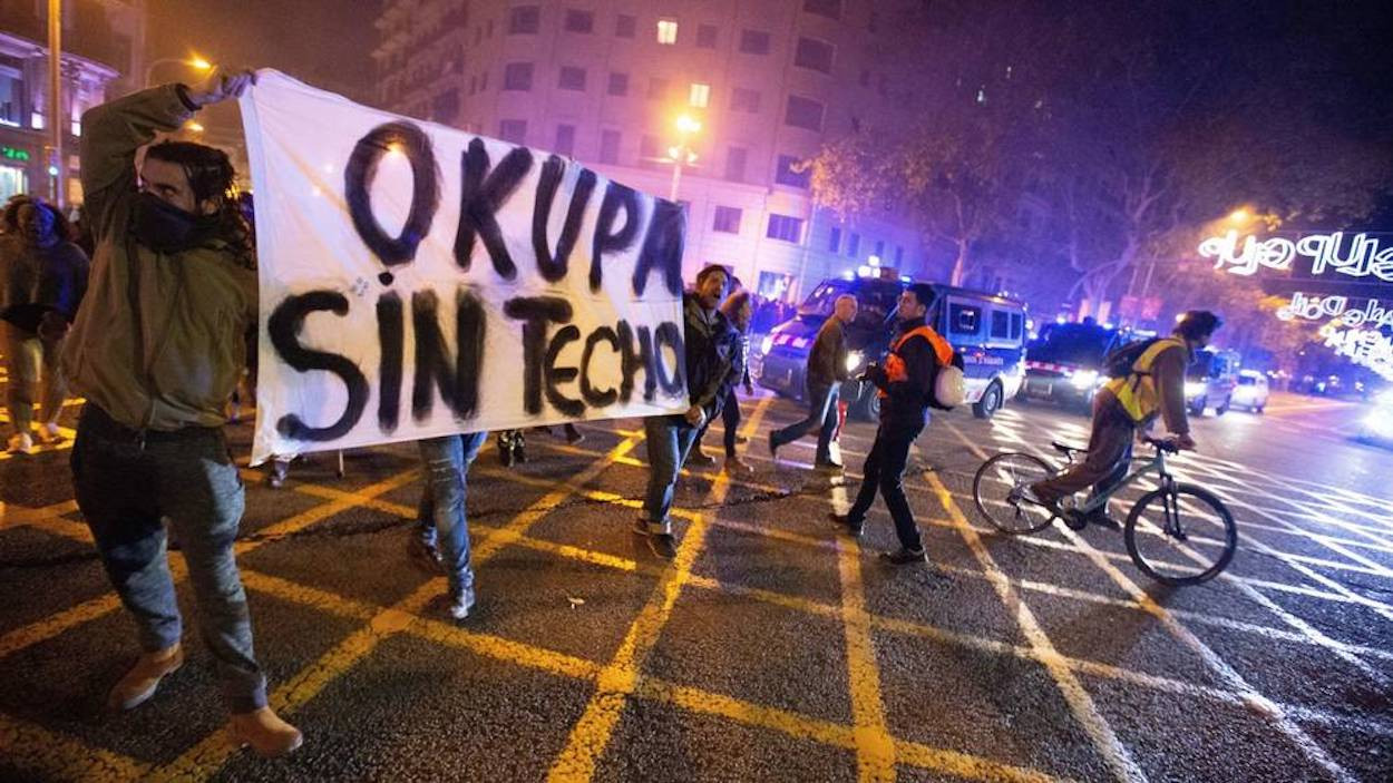 Manifestación a favor del movimiento okupa en Barcelona / ARCHIVO