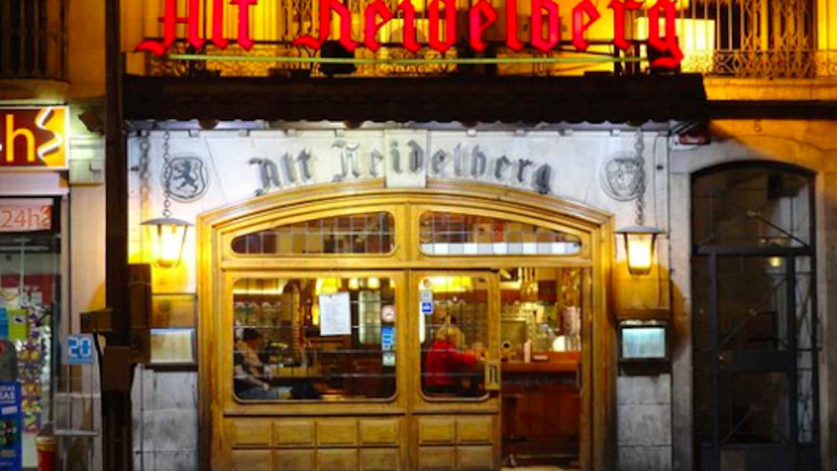 Imagen de la cervecería Alt Heidelberg de Barcelona, situada en Ronda Universitat