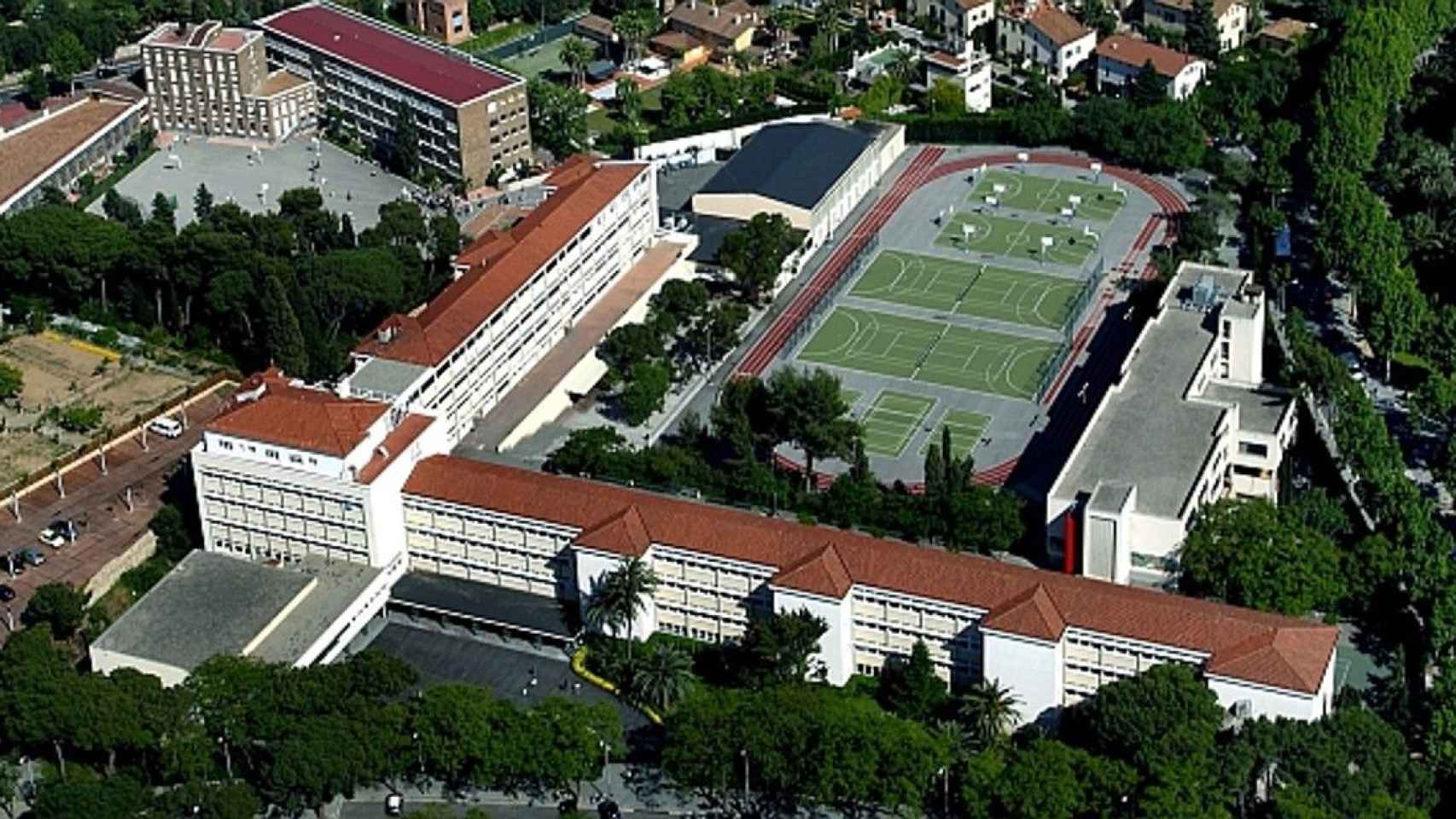 Vista aérea del colegio de élite Liceo Francés de Barcelona