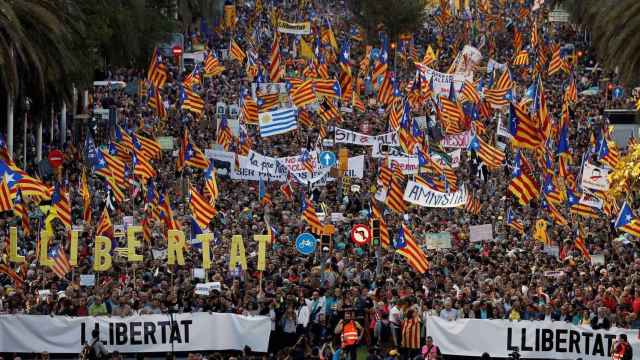 Protesta independentista convocada en Barcelona / EFE