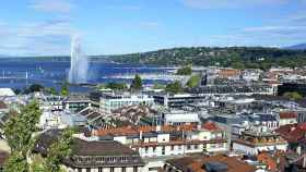Imagen aérea de la ciudad de Ginebra, en Suiza