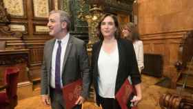 Jaume Collboni y Ada Colau, en un pleno municipal / ARCHIVO