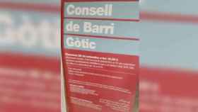 La propaganda del 'Consell de Barri del Gòtic' del Ayuntamiento de Barcelona que margina a los vecinos castellanohablantes / TWITTER - GUAJE SALVAJE