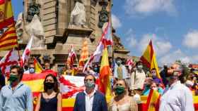 Concentración de Vox ante la estatua de Colón de Barcelona / ARCHIVO