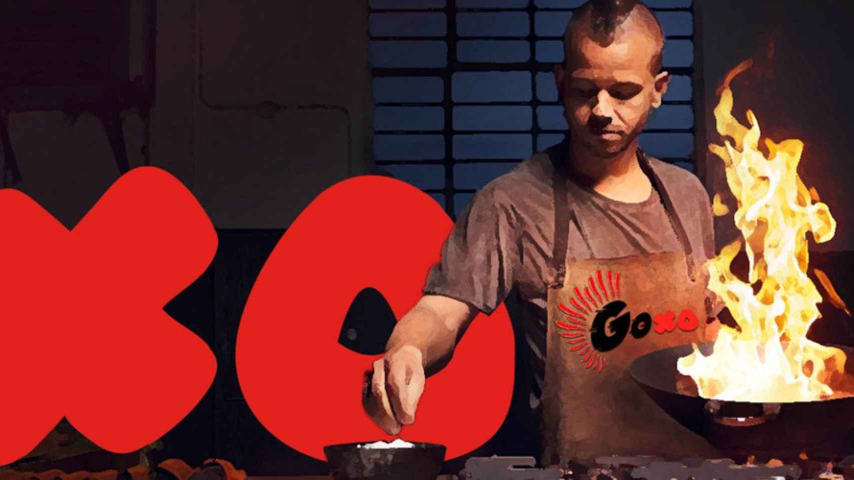 El chef Dabiz Muñoz en un anuncio publicitario de su 'delivery gourmet', GoXO, que llegará próximamente a Barcelona / GLOVO
