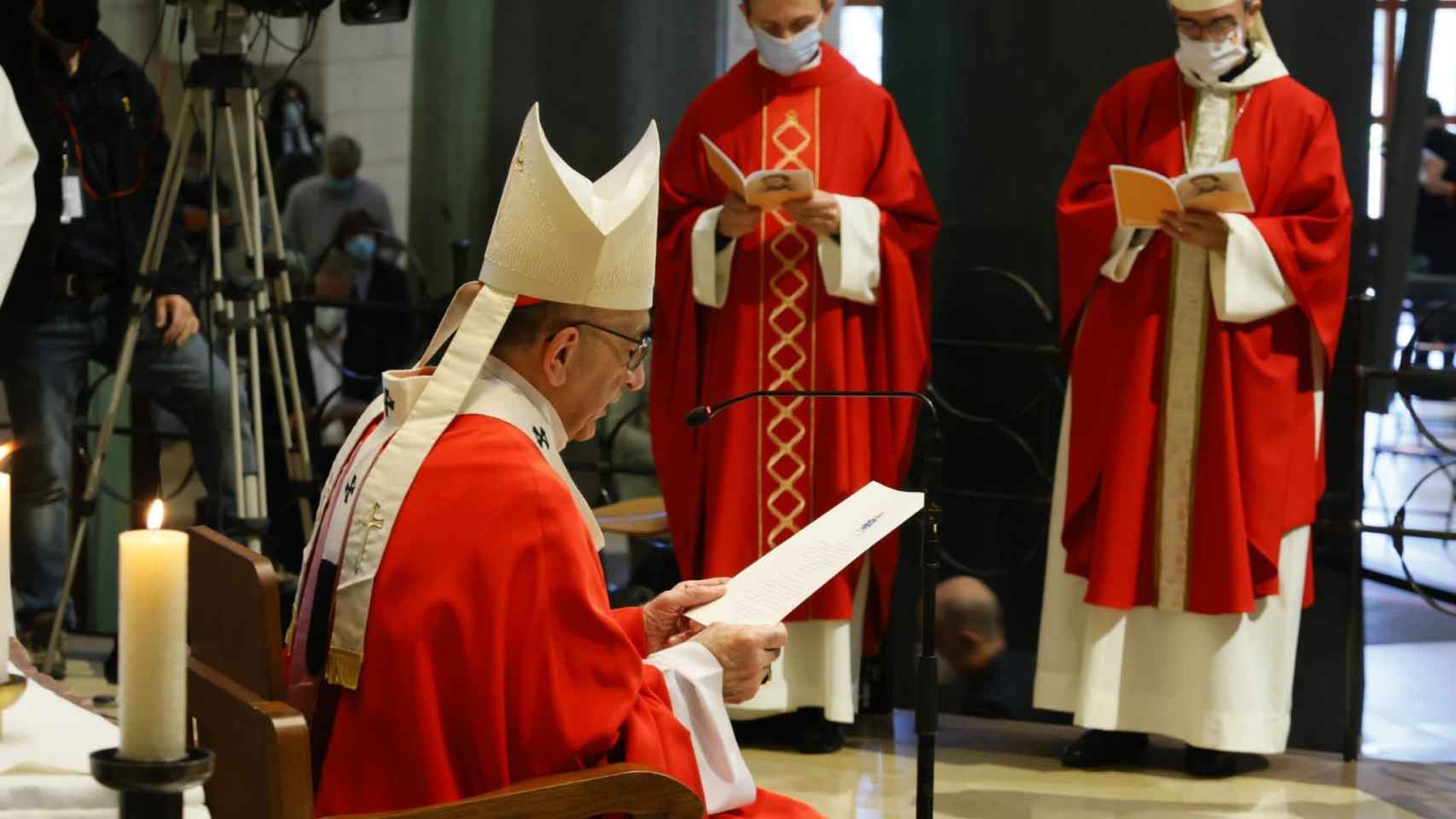 El cardenal Omella, en un momento de la misa / TWITTER @esglesiabcn